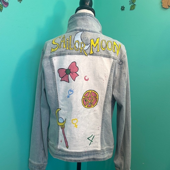 Universal Thread hand painted Jean Jacket with Sailor Moon design - Picture 2 of 13